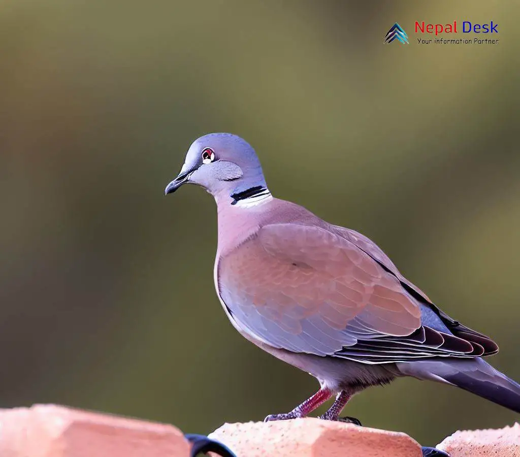 Redcollared Dove Coos of Beauty in the Wild Nepal Desk